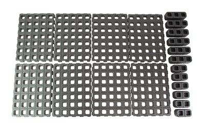 Magpul Industries, DAKA, Grid Case Organizer, Expanded Polypropylene Foam Construction, Includes (8)-GRID Panels, (6)-Triple Blocks, (6)-Double Blocks, (4)-DAKA Gear Straps, and (8)-Adhesive Gap Shims, Black, 2.5 lbs