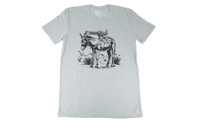 Magpul Industries, Burro, T-Shirt, 2X Large, Cotton Polyester Blend, Stone Gray Heather