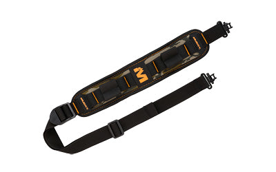 Muddy, Summit Ridge Flexible Comfort Sling, Adjustable Length, Black and Mossy Oak Bottomland, Includes QD Swivels