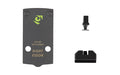 Night Fision, Optic Plate + Backup Sight Combo, Black Sights, Holosun 507K Optic Plate, Fits Glock 43X/48 MOS