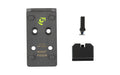 Night Fision, Optic Plate + Backup Sight Combo, Black Sights, Leupold DeltaPoint Pro/Sig Romeo Pro Optic Plate, Fits Full Size Glock MOS
