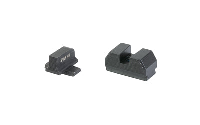 Night Fision, Optics Ready Stealth Series Sights, Black Front and Rear Sight, Fits Sig P365 with P-Series Dovetail, .240"-.238" Blade Height, Square Notch Rear Sight, Nitride Finish, Black
