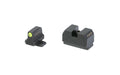 Night Fision, Optics Ready Stealth Series Sights, Tritium with Yellow Fluorescent Ring Front Sight, Black Rear Sight, Fits Sig P320 with P-Series Dovetail, .315"-.302" Blade Height, Square Notch Rear Sight, Nitride Finish, Black
