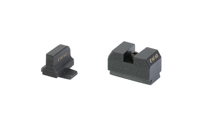 Night Fision, Optics Ready Stealth Series Sights, Black Front and Rear Sight, Fits Sig P320 with P-Series Dovetail, .315"-.302" Blade Height, Square Notch Rear Sight, Nitride Finish, Black