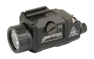 Nightstick, TCM-10-T, Rechargeable Pistol Mounted Light, Fits Picatinny Rail, Anodized Finish, Black, 1,000 Lumens, 25,100 Candela, Rechargeable