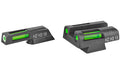 Hi-Viz, LightWave H3, Fits CZ75/85/P-01, Tritium/Fiber Optic Night Sights, Green Front with White Ring and Green Rear