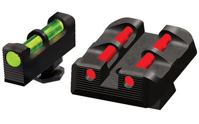 Hi-Viz, Litewave Front & Rear Sight Set, Fits All Glocks, Front Sight Includes Green Red White Litepipes, Rear Sight Includes Green Red Black Litepipes