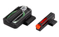 Hi-Viz, FASTDOT H3, For Smith & Wesson Shield/Shield Plus, Tritium/Fiber Optic Night Sights, Red Front With Green Rear