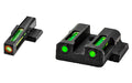 Hi-Viz, LiteWave H3 Tritium Night Sights, Fits M&P Fullsize And Compact In All Calibers, Green Front w/Orange Front Ring, Green Rear