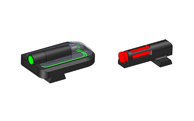Hi-Viz, FASTDOT H3, Fits Sig Hellcat/Hellcat Pro, Tritium/Fiber Optic Night Sights, Red Front With Green Rear