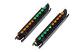 Hi-Viz, Two-In-One Magnetic Shotgun Sight with Reversible Green & Orange LitePipe. Fits shotguns with ribs from .218" to .328" (7/32" to 5/16") (5.5mm to 8.3mm). Includes one round and one triangular replaceable Green and Orange reversible LitePipes.