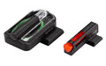 Hi-Viz, FASTDOT H3, Fits Taurus G3 and GX4, Tritium/Fiber Optic Night Sights, Red Front With Green Rear
