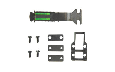 Hi-Viz, Green 2 dot adjustable rear sight (large). Fits vent rib widths from 3/8" to 7/16" wide. Installs with screws no gunsmithing required.