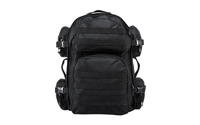 NcSTAR, Tactical Backpack, 18" x 12" x 6" Main Compartment, Nylon, Black, Adjustable Shoulder Straps, Exterior PALS/ MOLLE Webbing, Hydration Bladder Compatible