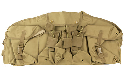 NcSTAR, AK Chest Rig, Tan, Holds (6) AK Magazines, Nylon, Also includes One Belly Pouch for Additional Equipment and Two Gear Pouches