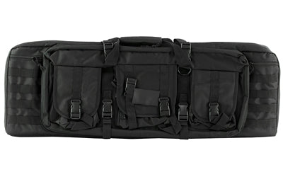 NcSTAR, Double Carbine Case, 36" Rifle Case, Nylon, Black, Exterior PALS Webbing, Interior Padded with Thick Foam, Accommodates two Rifles