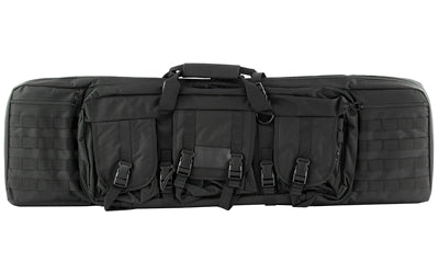 NcSTAR, Double Carbine Case, 42" Rifle Case, Nylon, Black, Exterior PALS Webbing, Interior Padded with Thick Foam, Accommodates two Rifles