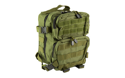 NcSTAR, Every Day Pack, Backpack, 12.5"x11.5"x3" Main Compartment, Green, Two Small Compartments with Four Cinch Straps, Molle Webbing, Adjustable Bottom Straps