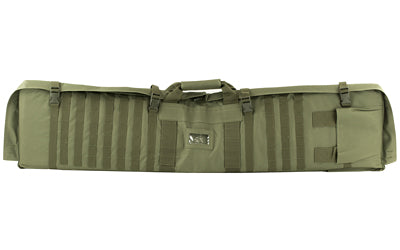 NcSTAR, Rifle Case Shooting Mat, 48" Rifle Case, Unfolds to 66" Shooter's Mat, Nylon, Green, Exterior PALS Webbing, Includes Backpack Shoulder Straps