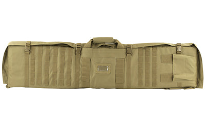 NcSTAR, Rifle Case Shooting Mat, 48" Rifle Case, Unfolds to 66" Shooter's Mat, Nylon, Tan, Exterior PALS Webbing, Includes Backpack Shoulder Straps