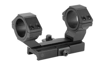 NcSTAR, AR15 Adjustable Scope Mount QR, Black, Fits Picatinny Rails, Supports 30mm or 1" Scope, Includes 1" Inserts