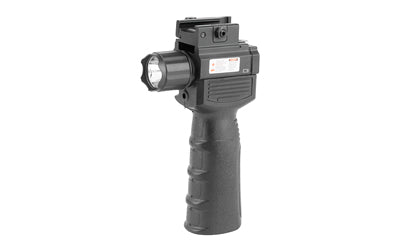 NcSTAR, Flashlight & Laser Combo, Red Laser, Foregrip Fits Weaver/Picatinny Type Rails, Uses (2) CR123A Batteries (Included), Black