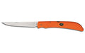 Outdoor Edge, Field-Bone, Fixed Knife, 5" Blade Length, 11.3" Overall Length, 440A Stainless Blade Steel, Plain Edge, Double-Tempered Blade, Silver, Orange Zytel Body, Includes Kryptek Sheath
