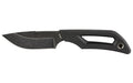Outdoor Edge, Pivot, Fixed Blade Knife, Plain Edge, Drop Point, 2.5" Blade, 8Cr13Mov Stainless Steel, Stonewashed Finish, Black, Includes Sheath