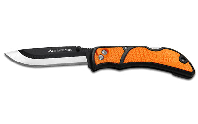 Outdoor Edge, Razor EDC Lite, Folding Knife, Plain Edge, 3.5" Blades, 420J2 Stainless Steel, Orange and Black Handle, Includes (6) Drop Point Blades
