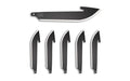 Outdoor Edge, Razor EDC Blades, Plain 2.5" Blades, Drop Point, 420J2 Stainless Steel, Black Oxide Finish, 6 Pack