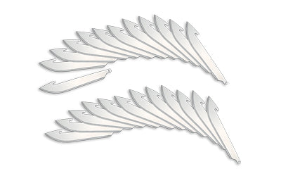 Outdoor Edge, Edge Drop-Point Blades, Plain Edge, 3.5" Blades, 420J2 Stainless Steel, 24 Pack