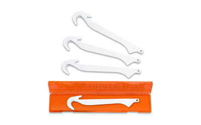 Outdoor Edge, Razor Safe Replacement Blades, Plain Edge, 20J2 Stainless Steel, (4) 3.5" Guthook Blades