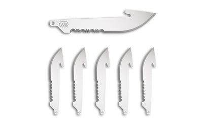 Outdoor Edge, Razor EDC Blades, Serrated 3" Blades, Drop Point, 420J2 Stainless Steel, 6 Pack