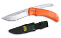 Outdoor Edge, SwingBlaze, Fixed Blade Knife, Plain Edge, Aus-8 Stainless Steel, Orange Handle, 3.6" Skinning Blade and 3.2" Gutting Blade, Includes Nylon Sheath