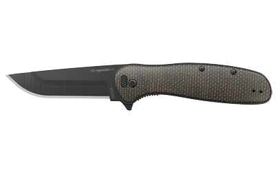 Outdoor Edge, Razor VX2, Folding Knife, Plain Edge, 3" Blade Length, 7.3" Overall Length, 420J2 Stainless Steel, Includes (2) Standard Plain Edge and (1) Partially Serrated Blade, Black Oxide Finish, Green G10 Scales, Stainless Steel Frame/Blade Holder