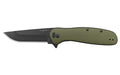 Outdoor Edge, Razor VX2, Folding Knife, Plain Edge, 3" Blade Length, 7.3" Overall Length, 420J2 Stainless Steel, Includes (2) Standard Plain Edge and (1) Partially Serrated Blade, Black Oxide Finish, Brown Burlap Micarta Scales, Stainless Steel