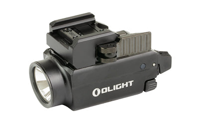 Olight, Baldr S, Rechargeable Weapon Mounted Light with Laser, Slide Rail Mount, Fits Picatinny, Blue Laser, 800 Lumens, Black