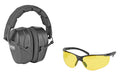 Champion Traps & Targets, Shooting Combo Kit, Black Passive Earmuff, Amber Lens