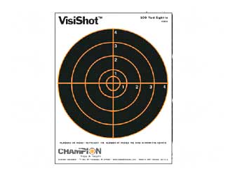 Champion Traps & Targets, VisiShot Target, 8.5X11 8", Bullseye, 10 Pack