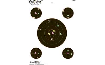 Champion Traps & Targets, VisiColor Target, 8", Sight-In, 10 Pack