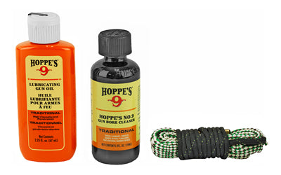 Hoppe's, 1-2-3 Done! Cleaning Kit, .30 Cal Rifle, Clam Pack, Includes BoreSnake, Solvent, and Oil