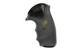 Pachmayr, Grip, Gripper, Fits S&W J Frame Round Butt with Finger Grooves, Black