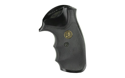 Pachmayr, Grip, Gripper, Fits S&W J Frame Round Butt with Finger Grooves, Black