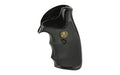 Pachmayr, Grip, Gripper, Fits S&W K/L Frame Round Butt with Finger Grooves, Black