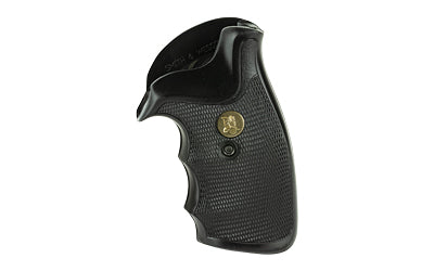 Pachmayr, Grip, Gripper, Fits S&W K/L Frame Round Butt with Finger Grooves, Black