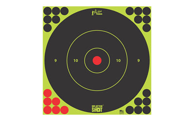 Pro-Shot Products, Splatter Shot, 12" Bullseye, Adhesive Target, 5 Pack, Black/Green