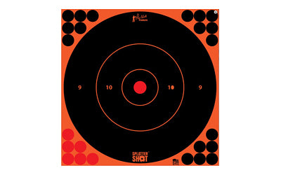Pro-Shot Products, Splatter Shot, 12" Bullseye, Adhesive Target, 5 Pack, Black/Orange