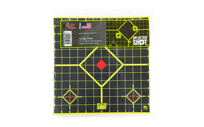 Pro-Shot Products, Splatter Shot, 12" Sight In, Adhesive Target, 12 Pack, Green/Black
