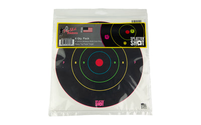 Pro-Shot Products, Bullseye Target, 8" Bullseye, Adhesive Target, 6 Pack, Multi Color Rings