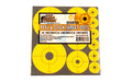 Pro-Shot Products, Bullseye Target, Assorted 1"/2"/3" Bullseyes, 10 Sheets, Orange/Black